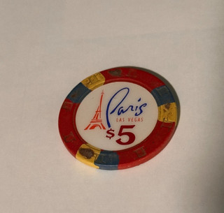 Paris Las Vegas $5 Casino Chip