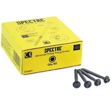 Spectre Advanced Timber Fixing Screws 6.3 X 87 mm Green 1/4" x 3 1/2"  Qty 50