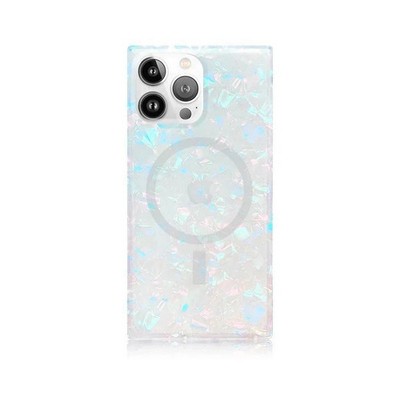 Flaunt Square iPhone 16 Pro Max Cell Phone Case with MagSafe - Opal Shell
