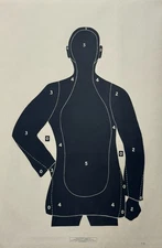 (25 PACK) B-30 50 Foot LE Silhouette Target, Choice of Color, "22" x 33"