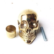 Heavy Brass Victorian Skull head Handle for Shaft Walking Stick Cane