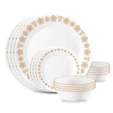 Corelle 16pc Butterfly Gold Dinnerware Set