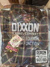 Dixxon Flannel Punk Rock Museum Men's 2XL Nice To Meet You Collab Plaid Buttons