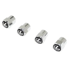 4pcs Tire Valve Cap Dust Cap Metal Valve Cap Silver for Lexus New