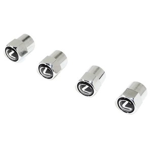 4pcs Tire Valve Cap Dust Cap Metal Valve Cap Silver for Lexus New