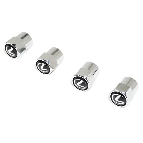 4pcs Tire Valve Cap Dust Cap Metal Valve Cap Silver for Lexus New