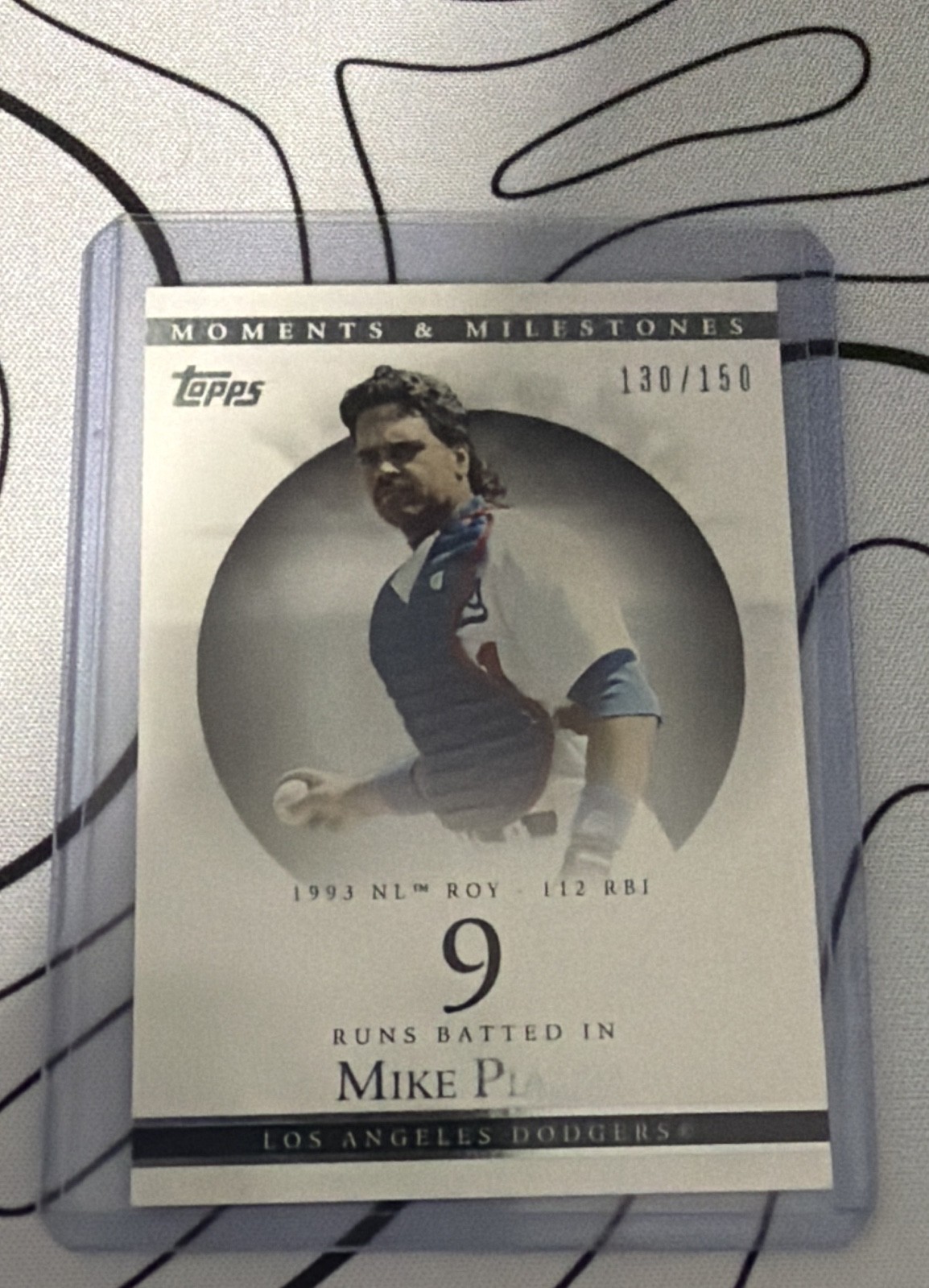 2007 Topps Moments & Milestones - Mike Piazza #80-62 1993 NL ROY - 112 RBI /150