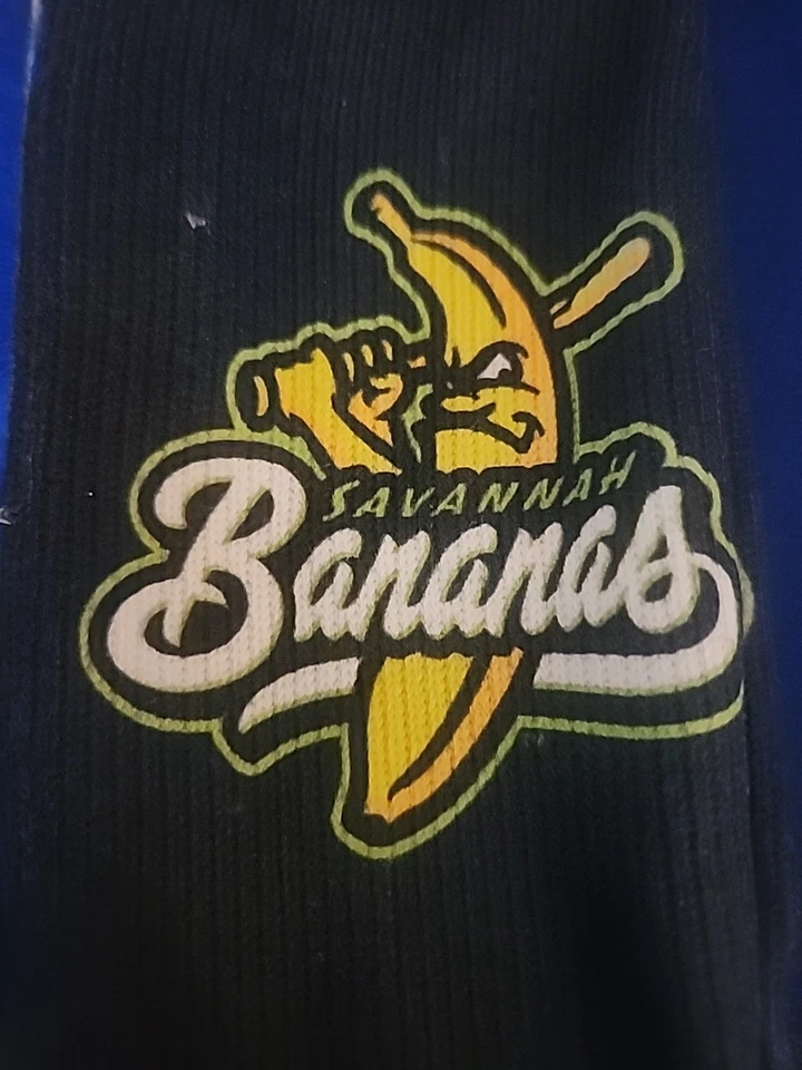 Calcetines Savannah Bananas para hombre/crew de béisbol Phenom Curve amarillo azul marino Foto 2 de 4