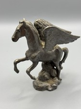 Vintage Pewter Pegasus Winged Horse Figurine Handcrafted Made in USA 3.5”
