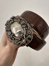 Vintage 90s Brighten Antique Cherub Motif Buckle Belt