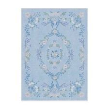 Ruggable 5'x7' Washable Bridgerton Aubrey Hall Garden Area Rug Blue