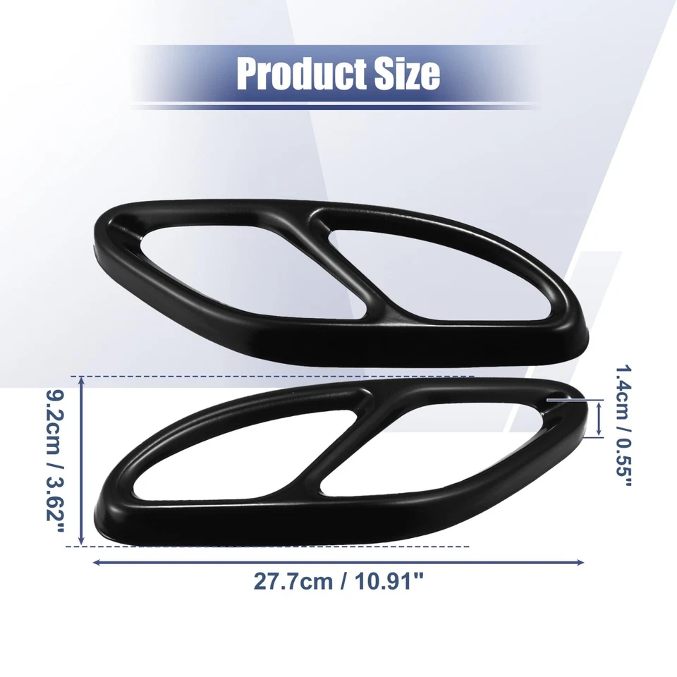 1 пара чехлов глушителей на заднюю выхлопную трубу для Mercedes-Benz класса A200 2016-2019 - Изображение 4 из 4