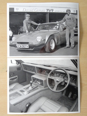 2 x Oldtimer Auto Original Pressefoto 1983 TVR Tasmin 8,5'' x 6,5''