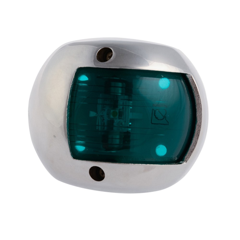LED Navigation Light Stainless Steel GREEN Starboard Boat Yacht NAVSSGNLED