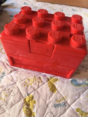 LEGO Elements: Red Brick Storage Carry Case Box with Handle
