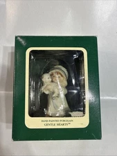 Vintage Heirloom Carlton Cards Gentle Hearts Angel Christmas Ornament 1991