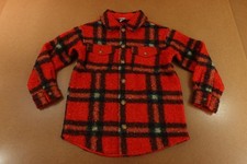 Hanna Andersson Boys Size 10 Red Plaid Faux Shearling Button Up Shacket New