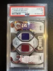 2009 SP GAME USED #CM-BJ LEBRON JAMES/KOBE BRYANT COMBO MATERIALS PSA 5 386/499