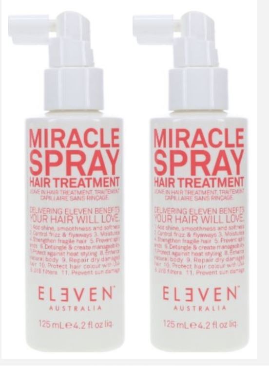 2 X ELEVEN AUSTRALIA MIRACLE SPRAY HAIR TREATMENT 42 OZ PACK OF 2 6390₽
