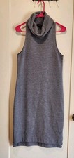 Banana Republic Dress Cowl Neck Ribbed Zipper Details Woman's Size Small