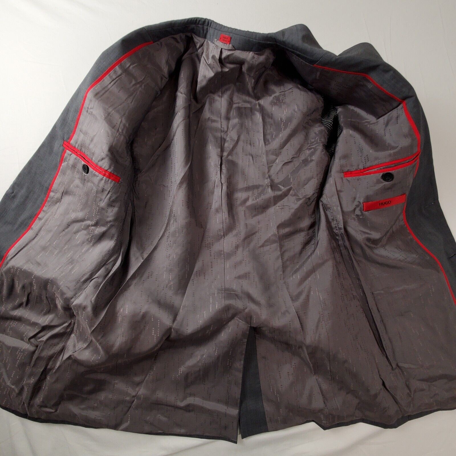 Hugo Boss Wool Blazer Sport Coat Gray Men's 38R Two Button thumbnail 3