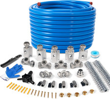 3/4" 100 200 300Ft Compressed Air Line Kit for Shop/Garage, Hdpe-Aluminum Rapid