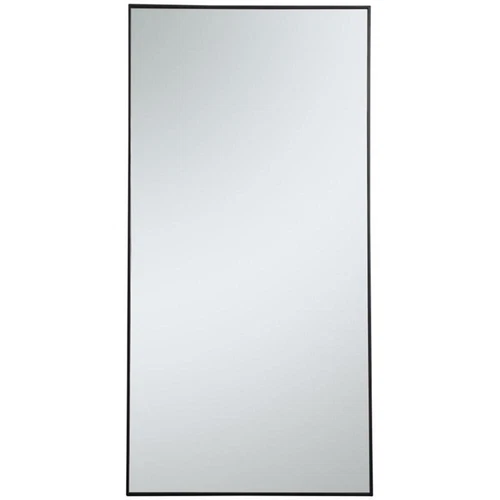 Elegant Decor Eternity 72" x 36" Contemporary Metal Frame Mirror in Black - Picture 1 of 12
