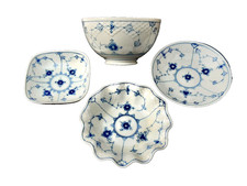 4 Teile Schale Schüssel 350 333 ua Bing & Gröndahl Strohblume / Bla Malet - #BK1