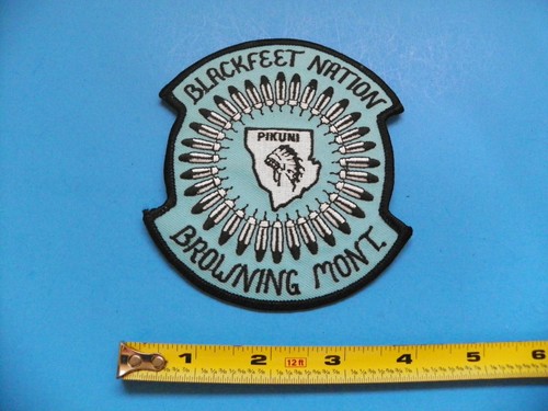 ORIGINAL BLACKFEET NATION PIKUNI BROWNING MONTANA POLICE PATCH