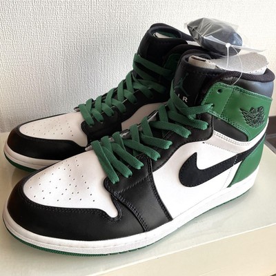 Deadstock Nike Air Jordan 1 Retro Hi Dmp Celtics Wht Black-Green 332550-101 Us10