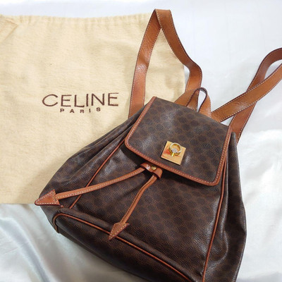 Celine Vintage Macadam Pattern Mini Backpack Rucksack /Used++