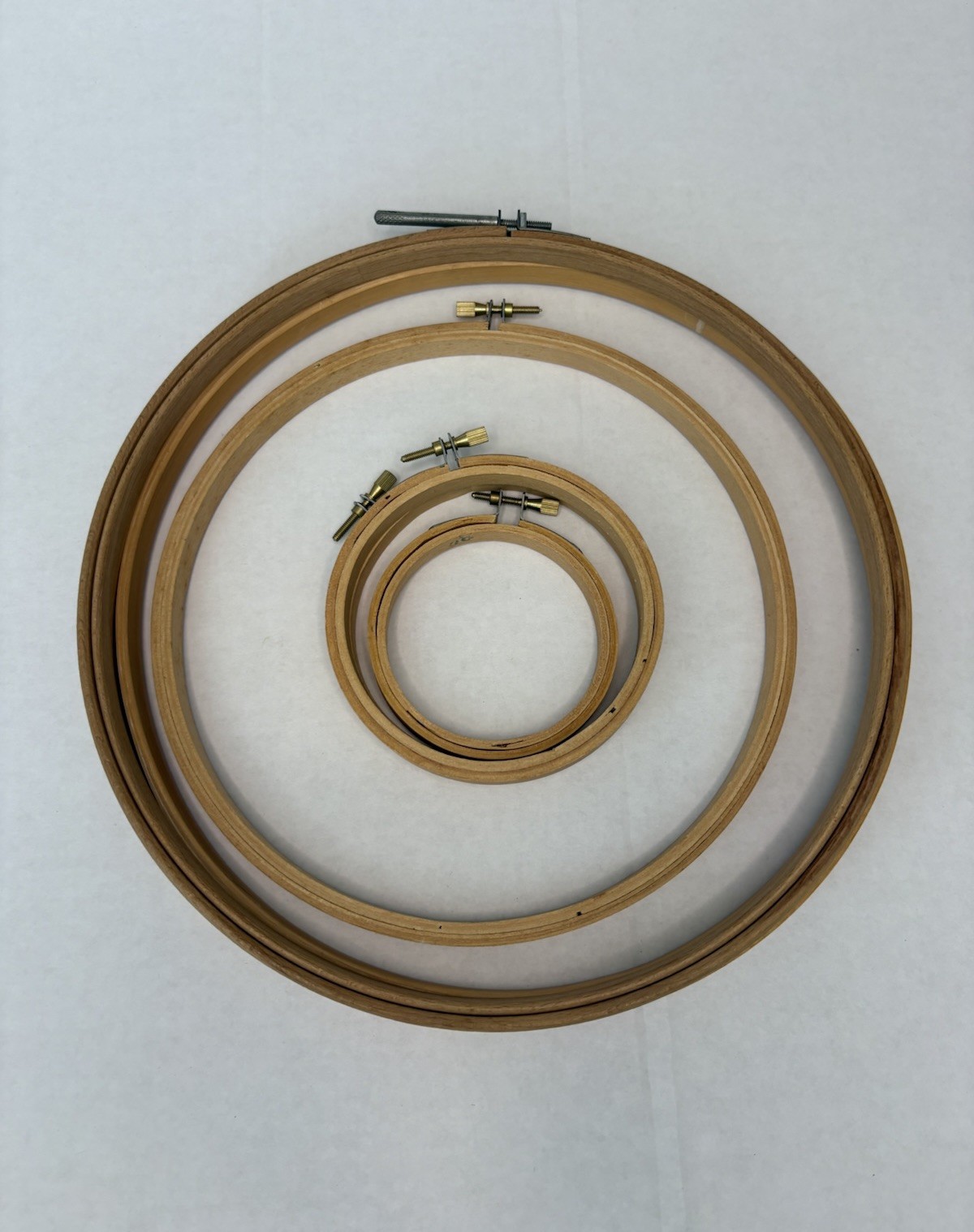 Hoop Lot (6) Varied Sizes 3" To 10" Usa & Taiwan Vintage