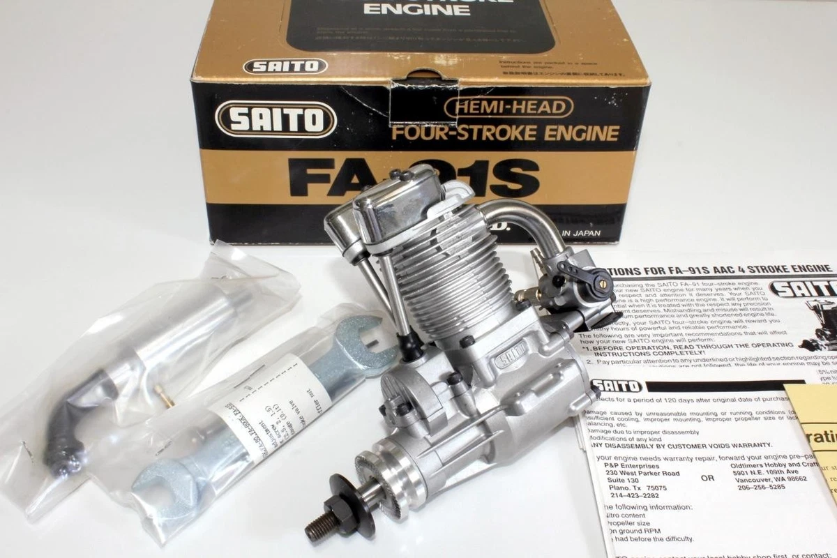 Saito 4-Stroke Engine Hobby RC Gas/Nitro Engines for Airplanes for