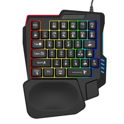 14-Key Mechanical Feel Gaming Keyboard Programmable One Hand keypad Ergonomic