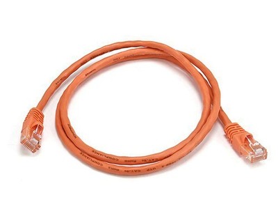 Monoprice 102136 Cat5e Ethernet Patch Cable - Network Internet 3 Feet, Orange 