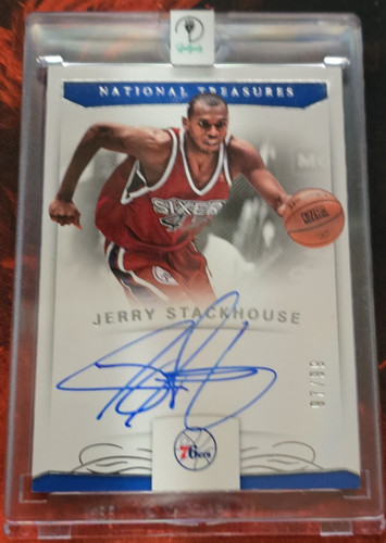 🔥✨2017-18 Panini National Treasures Jerry Stackhouse Auto 97/99🔥✨INVEST!