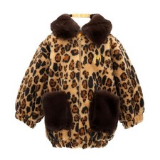 Mini Rodini Leopard Faux Fur Jacket 2511010113 146829829