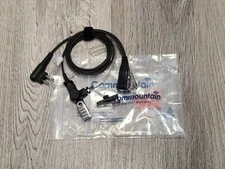 Commountain Headset Earpiece For Motorola Walkie Talkie with PTT/Mic 2 Pin R Ear