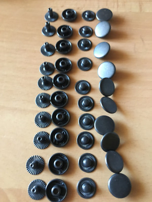 0,52   / Stück)    10 Moderne Feder Druckknöpfe 12,5 mm 4 Farben zu Auswahl