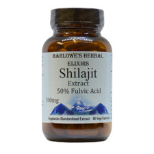Shilajit Extract - 500mg - 50 Fulvic Acid - Stearate Free, Bottled in Glass 