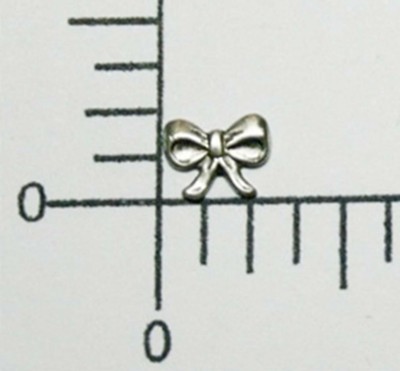 29474 2 Pc Matte Silver Oxidized Small Victorian Bow NR Jewelry Finding 29474 2 Pc Matte Silver Oxidized Small Victorian Bow NR Jewelry Finding