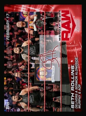 DIGITAL CARD Topps WWE Slam Seth Rollins Raw Recap 2020 SUPER RARE 311cc