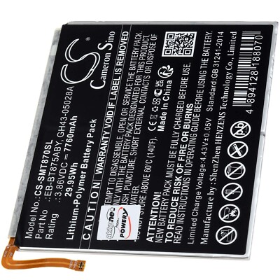 Akku für Tablet Samsung Galaxy Tab S7 5G 3,86V 7760mAh/30Wh Li-Polymer Schwarz
