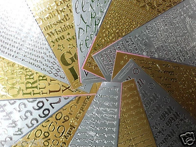 DOCRAFTS ANITA'S Anita's Outline Stickers Letters Numbers Relations Birthday Love Hearts Art Deco