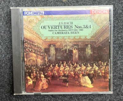 J.S. Bach: Overtures 3 & 4 (CD, 1986 Denon Records) Japan Pressing Preowned Rare