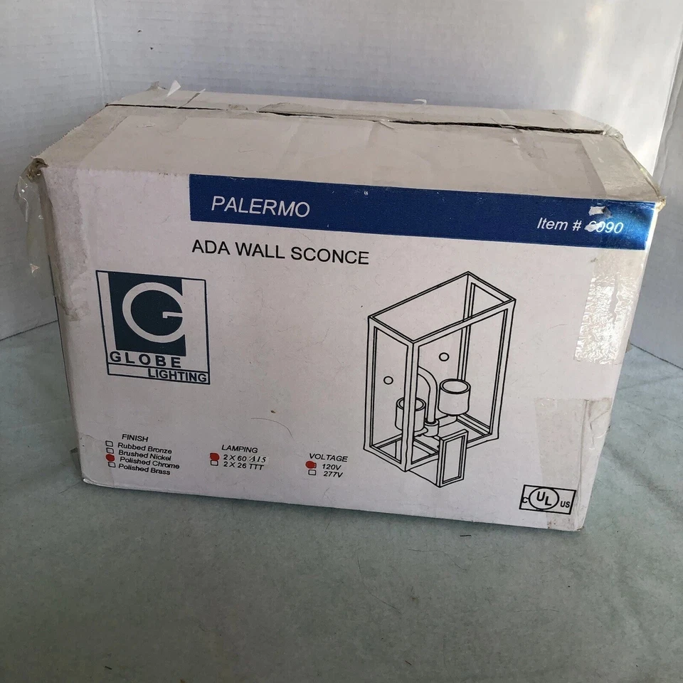 2 Palermo Ada Wall Sconce Polished Chrome Etched Glass Panel (Set Of Two) - Image 2 of 4