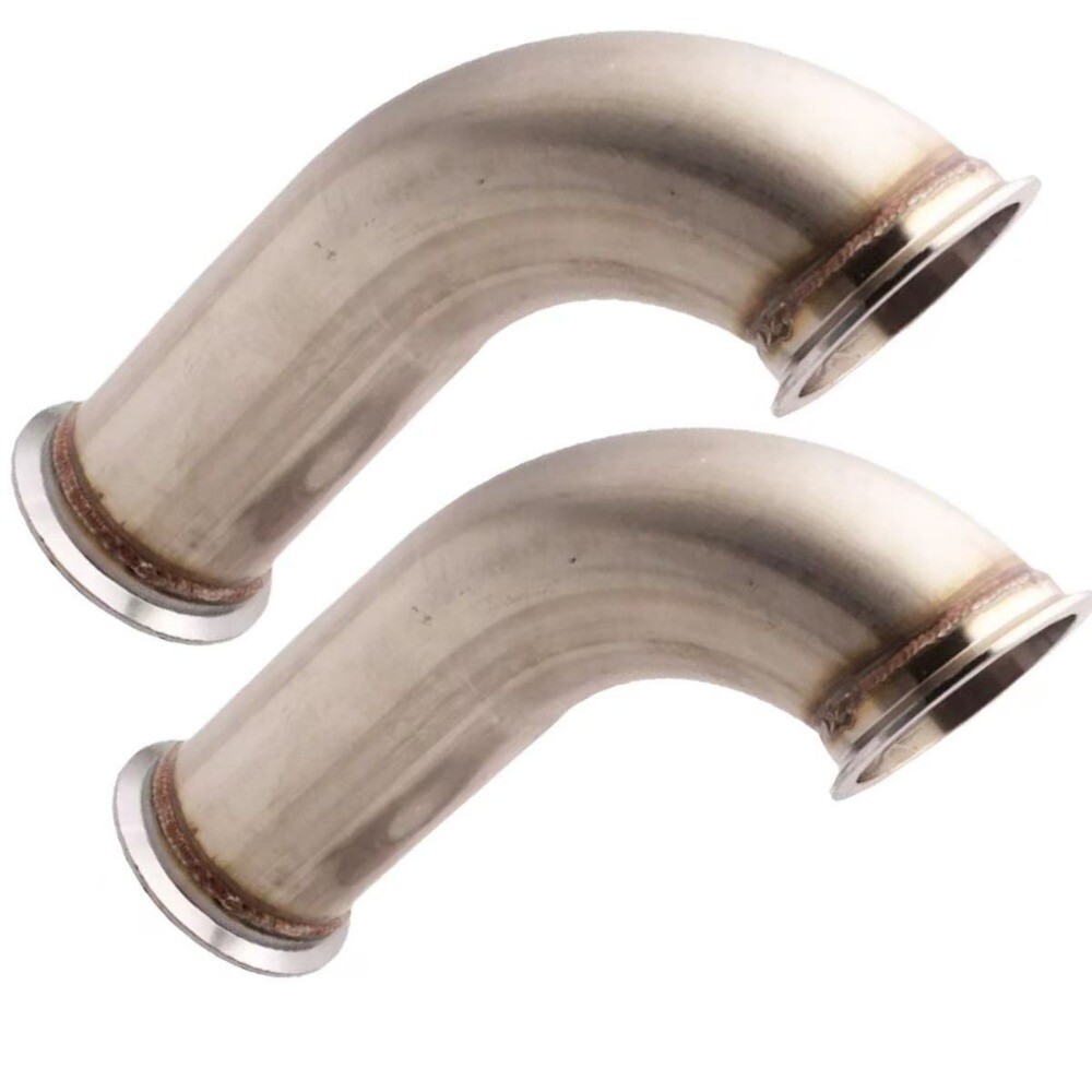 2.5 in V-BAND STAINLESS 90 DEGREE UNIVERSAL ELBOW DOWN EXHAUST PIPE TURBO CLAMP