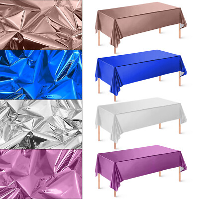 Rechteckige Tischdecke Tuch Metallic Folie Tischdecke für Geburtstag Party Deko