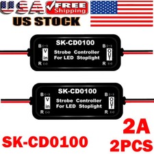 2x CD0100 Flash Strobe Controller Flasher Modules For Car LED Brake Stop Light
