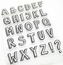 Silikonstempel ABC A-Z Alphabet Buchstaben Stempel Clear Stamps DIY Scrapbooking